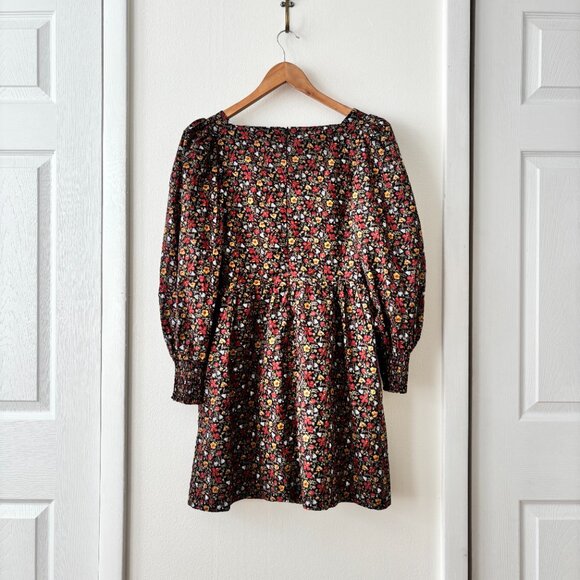 Tuckernuck Hyacinth House Black Multi Floral Square Neck Spencer Dress - Picture 8 of 9